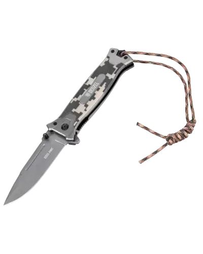 Нож складной DENZEL многоцелевой, системы Liner-Lock, с накладкой G10 на прямой рук-ке+стеклобой