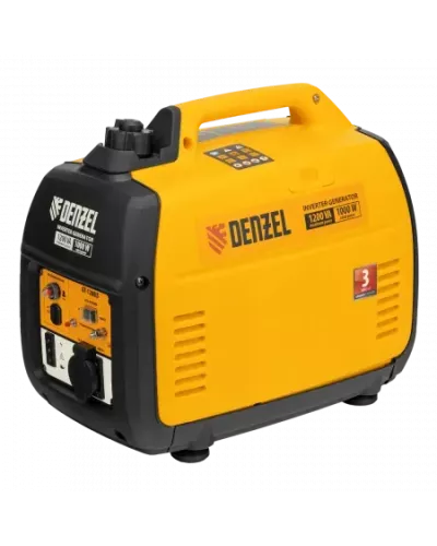 Инверторный генератор DENZEL GT-1200iS, 1.2 кВт, 230 В, бак 2.4 л, ручной старт