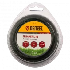 Леска для триммера DENZEL Flex Сord 96127, 2 мм x 15 м, круглая, двухкомпонентная