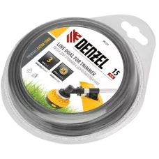 Леска для триммера DENZEL Extra cord 96129, 3 мм x 15 м, круглая, двухкомпонентная