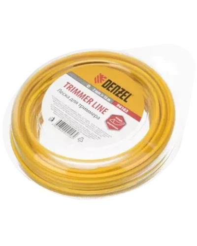 Леска для триммера DENZEL 96163, 2 мм x 15 м, треугольная