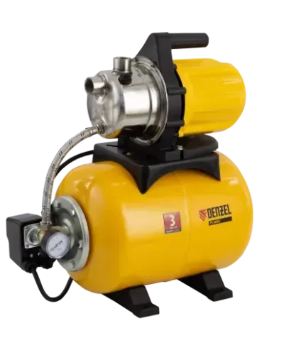 Насосная станция DENZEL PS800X, 800 Вт, 3200 л/ч, ресивер 24 л, высота подъема 38 м
