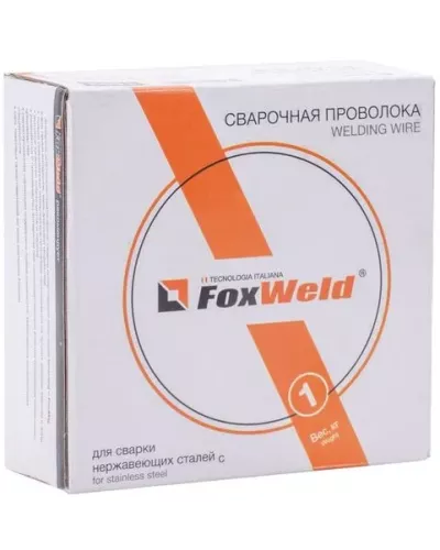 FoxWeld Проволока нержавейка ER-308 LSi (Св-04Х19Н9) д.0.8мм, 1кг D100