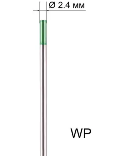 Вольфрамовый электрод WP 2,4мм / 175мм (1шт.) FoxWeld