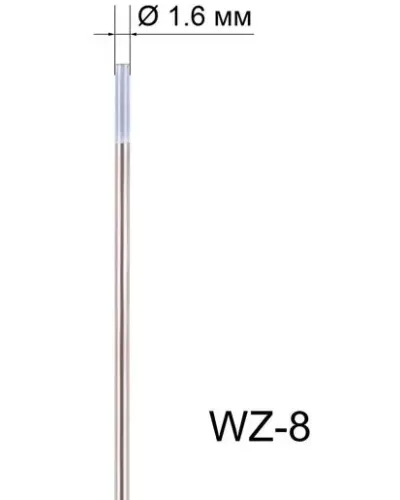 Вольфрамовый электрод WZ-8 1,6мм / 175мм (1шт.) FoxWeld