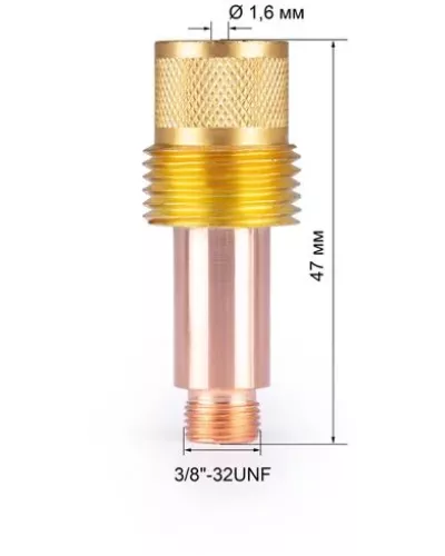 FoxWeld Корпус цанги 1,6мм газ.линза (701.0203/ТЕ0006-16, пр-во FoxWeld/КНР)