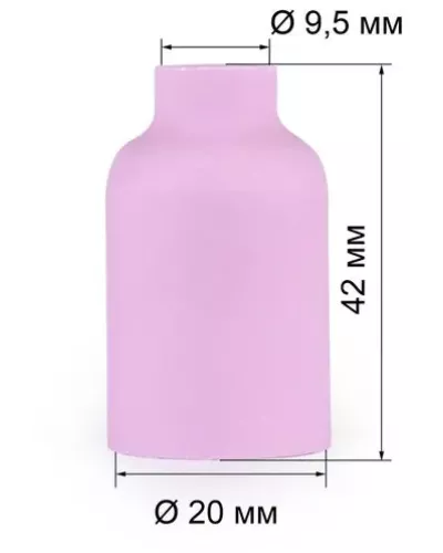 FoxWeld Сопло керам. 9,5мм №6 газ.линза (701.0422/TC0033, 42мм, пр-во FoxWeld/КНР)