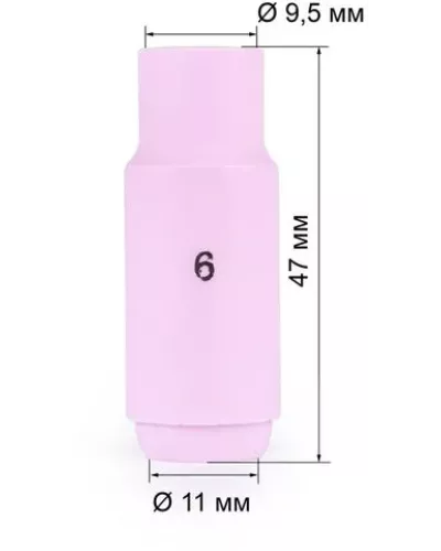 FoxWeld Cопло керам. 9,5мм №6 (701.0109/TC0004, пр-во FoxWeld/КНР)