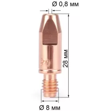 Наконечник FoxWeld М6х28х0.8 (CuCrZr) (140.0054/MD0009-78, пр-во FoxWeld/КНР)