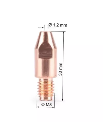Наконечник FoxWeld M8х30х1.2 (AL) (141.0015/MD0005-62, пр-во FoxWeld/КНР)