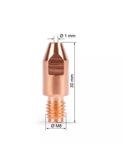 Наконечник FoxWeld M8х30х1.0 (140.0313/MD0005-10, пр-во FoxWeld/КНР)