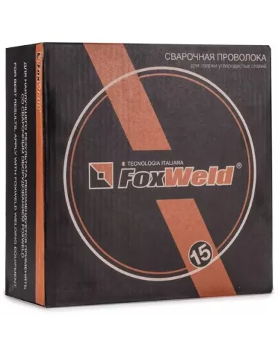 Проволока сварочная омедненная ER 70S-6 Foxweld (Св08Г2С) д.1.0мм, 15кг D300 (пр-во FoxWeld/КНР)