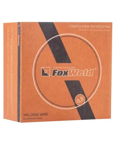 FoxWeld Проволока алюминиевая AL Mg 5 (Св-АМг5/ER-5356) д.1.0мм, 0,5кг D100 (пр-во FoxWeld/КНР)