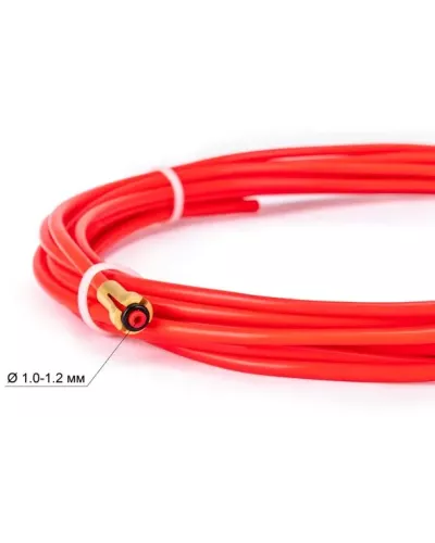 Канал FoxWeld 1,0-1,2мм тефлон красный, 5м (126.0028/GM0612, пр-во FoxWeld/КНР)