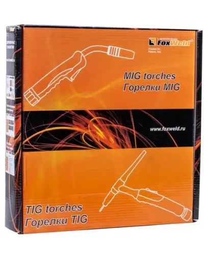 FoxWeld Горелка UnoTIG-17 4м (разъем М16, с кнопкой, пр-во FoxWeld/КНР)