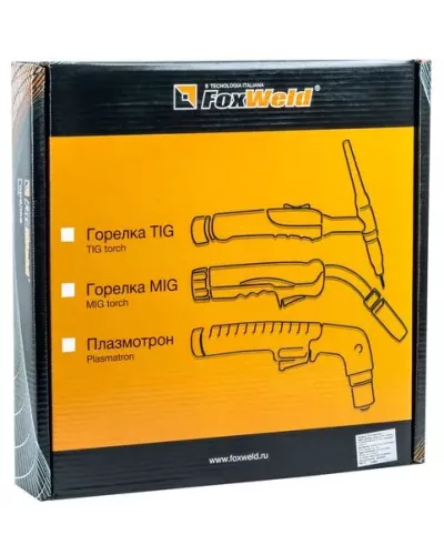 FoxWeld Горелка UnoTIG-26 4м (разъем М16, с кнопкой, пр-во FoxWeld/КНР)