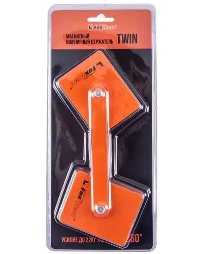 Держатель магнитный TWIN шарнирный (двойной, 0-360 град, усилие 2 х 22кг)