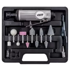 Прямая пневмошлифмашина с набором 15 предметов AERO