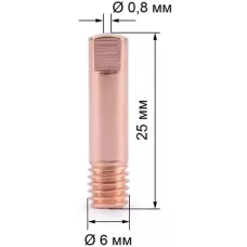 Наконечник М6х25х0.8 прямой (140.0059/MD0008-08) VARTEG