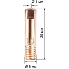 Наконечник М6х25х1.0 прямой (140.0253/MD0008-10) VARTEG