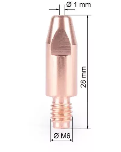 Наконечник М6х28х1.0 (CuCrZr) (140.0245/MD0009-80) VARTEG