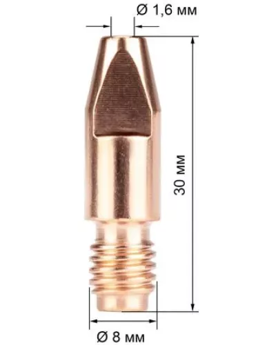 Наконечник M8х30х1.6 (140.0587/MD0005-16) VARTEG