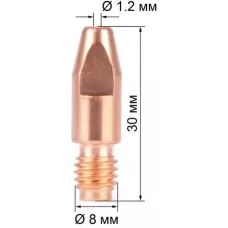 Наконечник М8х30х1.2 (CuCrZr) (140.0445/MD0005-82) VARTEG
