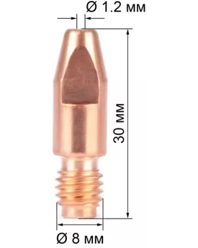 Наконечник М8х30х1.2 (CuCrZr) (140.0445/MD0005-82) VARTEG