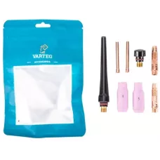 Varteg Горелка TIG-18 8м (разъем 35мм2, с кнопкой, ж/охл.) (пр-во FoxWeld/КНР)