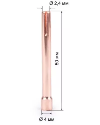 Varteg Цанга 2,4мм х 50мм TIG17/18/26 (702.0009/TD0001-24, пр-во FoxWeld/КНР)