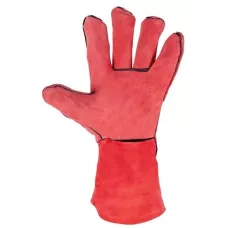 Краги спилковые красные (пр-во Foxweld)