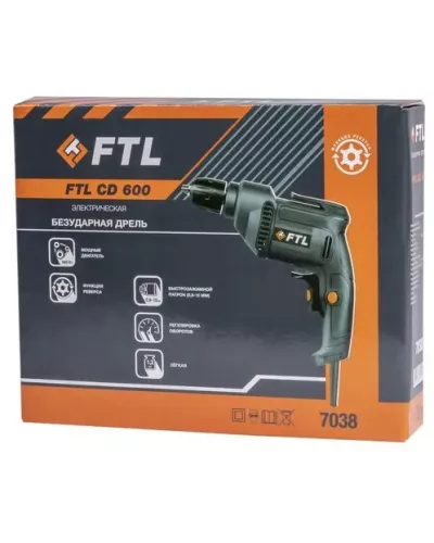Сетевая безударная дрель FTL CD 600