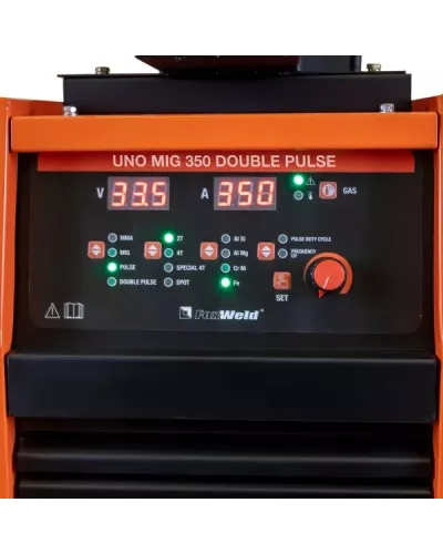Сварочный полуавтомат UNO MIG 350 DOUBLE PULSE (Источник питания+МП+Тележка+БЖО - 2 упак.)