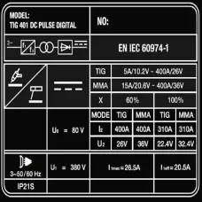 Аппарат аргонодуговой сварки SAGGIO TIG 401 DC Pulse Digital