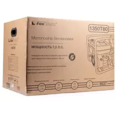 Мотопомпа бензиновая FoxWeld 1350T80 для грязной воды