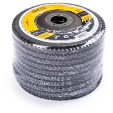 Круг лепестковый для шлифования по нержавеющей стали FTL Ergo цирконий 27 125 х 22,2 мм P80