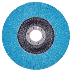 Круг лепестковый для шлифования по нержавеющей стали FTL Ergo 27 цирконий 125 х 22,2 мм P100