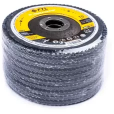 Круг лепестковый для шлифования по нержавеющей стали FTL Ergo цирконий 29 125 х 22,2 мм P100