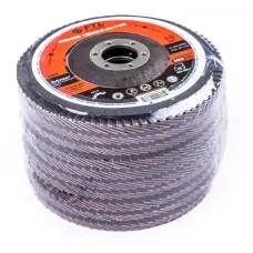 Круг лепестковый с керамическим абразивом для шлифования по нержавеющей стали FTL Everest 27 125 х 22,2 мм P100