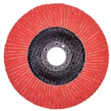 Круг лепестковый с керамическим абразивом для шлифования по нержавеющей стали FTL Everest 27 125 х 22,2 мм P120