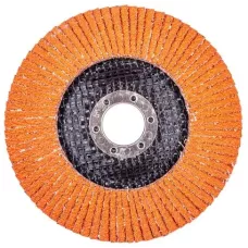 Круг лепестковый с керамическим абразивом для шлифования по нержавеющей стали FTL Everest 29 125 х 22,2 мм P60