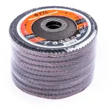 Круг лепестковый с керамическим абразивом для шлифования по нержавеющей стали FTL Everest 29 125 х 22,2 мм P100