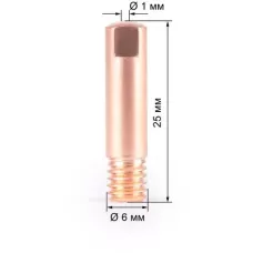 Наконечник М6х25х1.0 прямой (140.0253/MD0008-10)