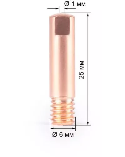 Наконечник М6х25х1.0 прямой (140.0253/MD0008-10)