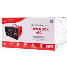 Инверторное пуско-зарядное устройство KVAZARRUS PowerBox 600i, таймер, цветная коробка