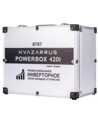 Инверторное пуско-зарядное устройство KVAZARRUS PowerBox 420i, таймер, алюминиевый кейс