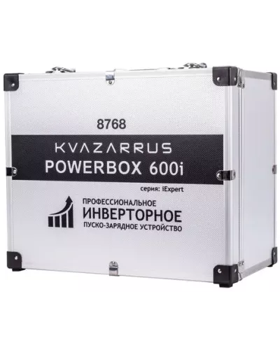 Инверторное пуско-зарядное устройство KVAZARRUS PowerBox 600i, таймер, алюминиевый кейс
