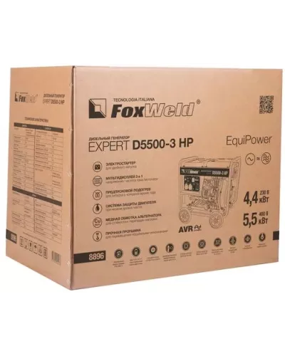 Дизельный генератор FoxWeld Expert D5500-3 HP