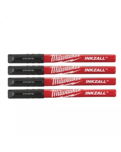Маркеры INKZALL со сверхтонким наконечником 4 шт Milwaukee