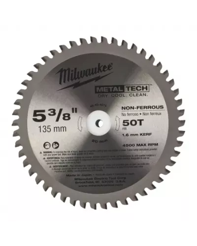 Пильный диск по металлу 135х20 50 зубьев Milwaukee